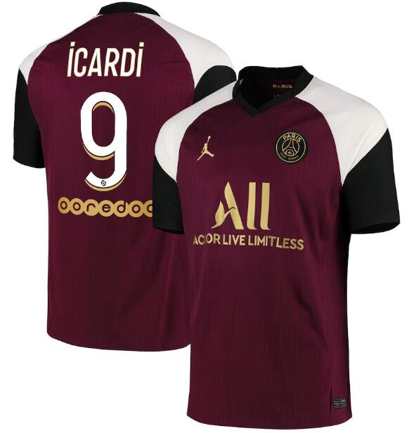 PSG Football Kit Third Soccer Jersey Icardi 9 2020/21